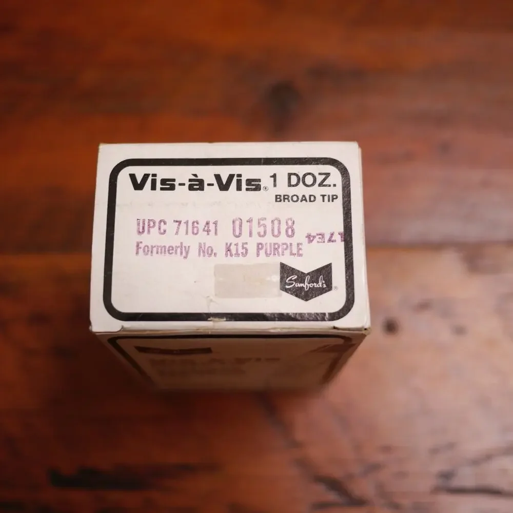 Box Lot 12 NEW Vtg Sanford VIS A VIS Broad Tip PURPLE Overhead Projector PENS